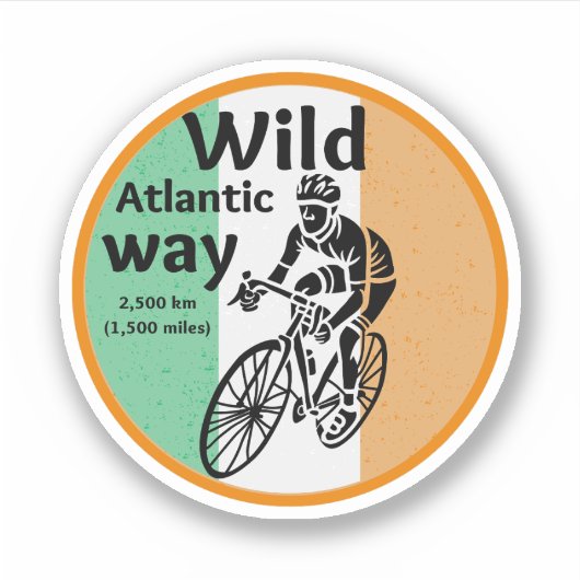 Wild Atlantic Way - Ierse Toerisme proef Ierland Sticker (Voorkant)