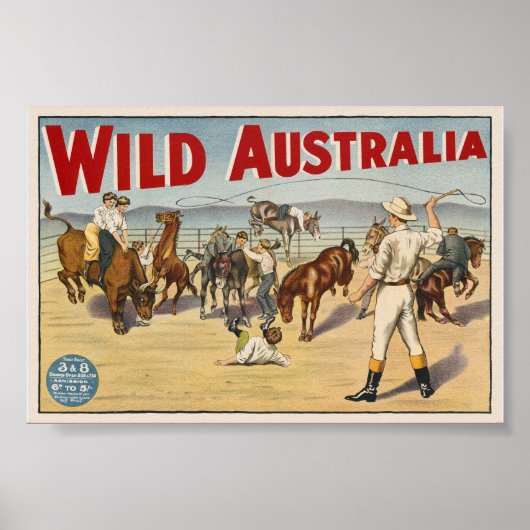 Wild Australië Vintage Poster 1910 (Voorkant)
