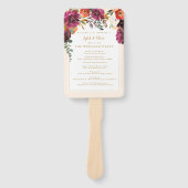 Wild Autumn Bouquet | Aangepaste bruiloft F Handwaaier (Voorkant)