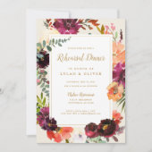 Wild Autumn Bouquet | Rehearsal Dinner Invitation (Devant)