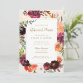 Wild Autumn Bouquet | Rehearsal Dinner Invitation (Debout devant)