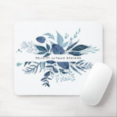 Wild Azure | Blauw botanisch gepersonaliseerd Muismat (Met muis)