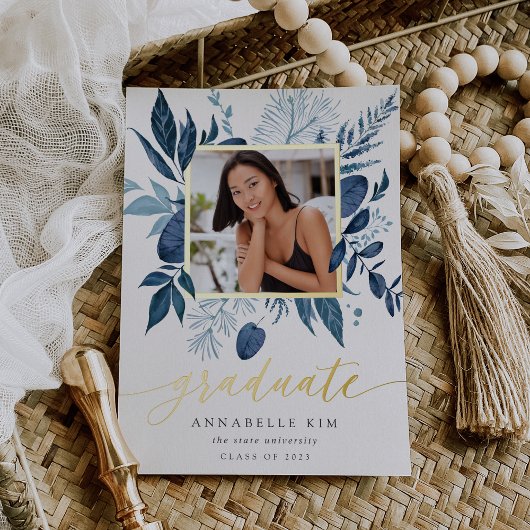 Wild Azure Folie Foto Afstuderen Aankondiging