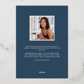 Wild Azure Folie Foto Afstuderen Aankondiging (Achterkant)