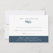 Wild Azure Gift Certificate Card (Achterkant)