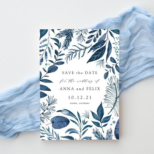 Wild Azure Save the Date Card