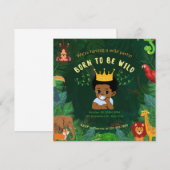 Wild Baby /jongen Kaart (Voorkant / Achterkant)