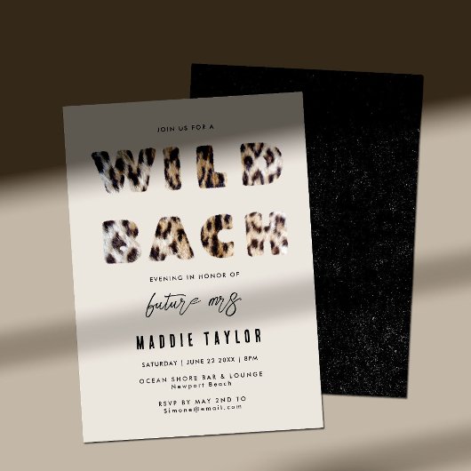Wild Bach Leopard Future Mrs Bachelorette Party Kaart
