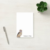 Wild Barn Owl Bird Artwork Name Persoonlijke White Post-it® Notes (Kantoor)