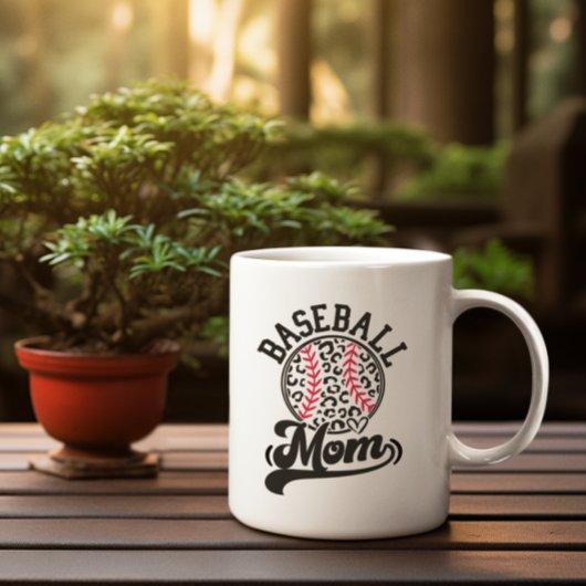 Wild Baseball Maman Empreinte de léopard Mug