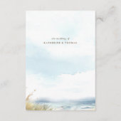 Wild Beach Ocean Détails du Mariage Carte de boîti (Dos)