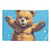 Wild Bear Summer Vintage Pool  Kussensloop (Achterkant)