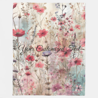 Wild Beauty Geweven: Gemaakt door Wildflower Fleece Deken