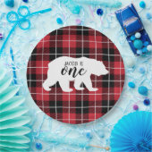 Wild Beer Flanel Plaid Pattern 1e Verjaardagsfeest Papieren Bordje (Feest)