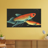 Wild Betta pair Canvas Afdruk (Insitu (Woonkamer))