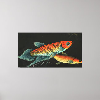 Wild Betta pair Canvas Afdruk
