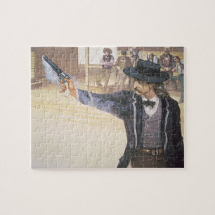 "Wild Bill" Hickok (1837-1876) toont zijn merk aan Legpuzzel