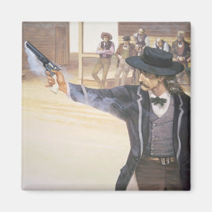 "Wild Bill" Hickok (1837-1876) toont zijn merk aan Magneet