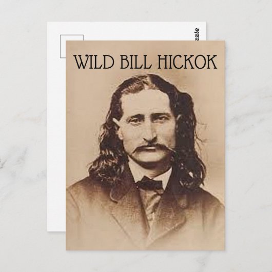 WILD BILL HICKOK-BRIEFKAARTEN BRIEFKAART (Voorkant / Achterkant)