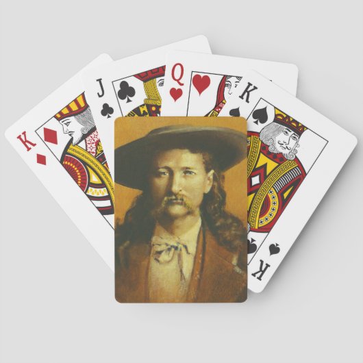 Wild Bill Hickok die kaarten afspeelt (Achterkant)