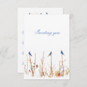 Wild Bird Design Invitation Kaart (Voorkant / Achterkant)