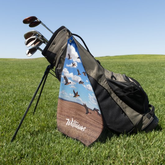 Wild Birds Canards Golf Serviette (Vert)
