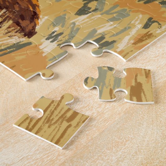 Wild Bison Meadow Nature Jigsaw Puzzle (Côté)