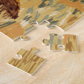 Wild Bison Meadow Natuur Jigsaw Puzzel (Zijkant)