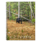 Wild Black Beer & Yukon Forest Photo Art Notitieboek (Voorkant)