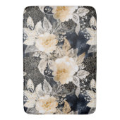 Wild Black Cream Leopard Animal Floral Badmat (Voorkant Verticaal)