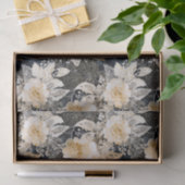 Wild Black Cream Leopard Animal Floral Tissuepapier (Geschenk)