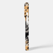 Wild Black Cream Leopard Animal Print Case-Mate iPhone Case (Achterkant / Links)