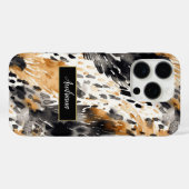 Wild Black Cream Leopard Animal Print Case-Mate iPhone Case (Achterkant (horizontaal))