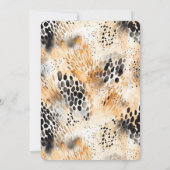 Wild Black Cream Leopard Animal Wedding Kaart (Achterkant)