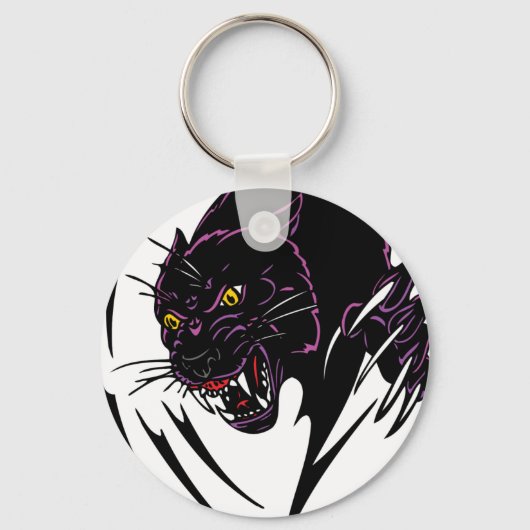 Wild Black Panther Sleutelhanger (Voorkant)