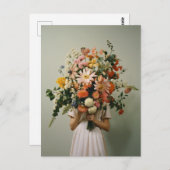 Wild Bloemenmeisje Briefkaart (Voorkant / Achterkant)