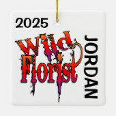 Wild Bloemist CUSTOM Keramisch Ornament (Achterkant)