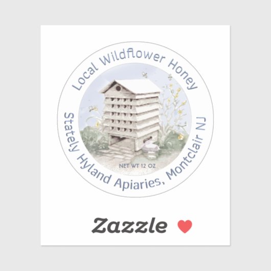 Wild Blossom Honey Waterproof Mason Jar Label (Vel)