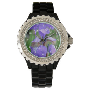 Wild Blue Flag Iris Vloer op maat Horloge