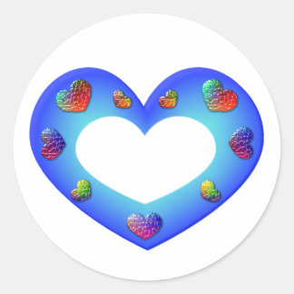 Wild Blue Heart Ronde Sticker