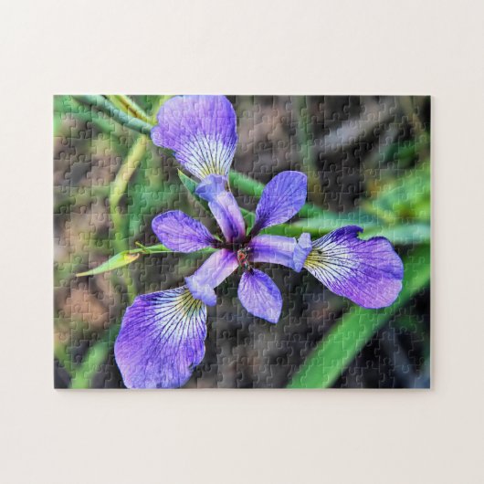 Wild Blue Iris Large Photo Puzzle Legpuzzel (Horizontaal)