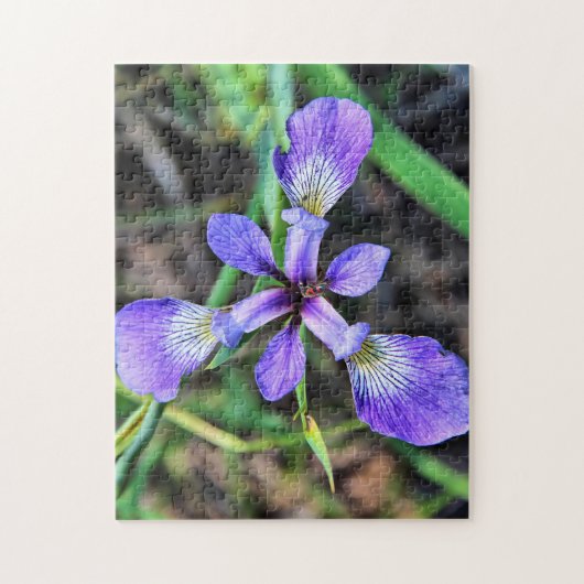 Wild Blue Iris Large Photo Puzzle Legpuzzel (Verticaal)