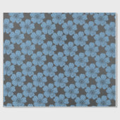 Wild Blue Rozen Chalkboard Cadeaupapier (Vlak)