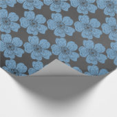 Wild Blue Rozen Chalkboard Cadeaupapier (Hoek)