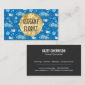 Wild Blue White Flowers Visitekaartje (Voorkant / Achterkant)