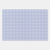 Wild Blue Yonder Gingham Controleer patroon Inpakpapier Vel (Voorkant)