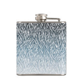 Wild Blue Zebra Print Ombre Heupfles (Achterkant)