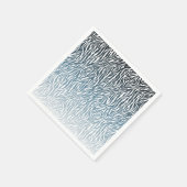 Wild Blue Zebra Print Ombre Servetten (Hoek)