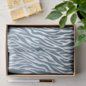 Wild Blue Zebra Print Ombre Tissuepapier (Geschenk)