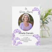 Wild Bluebell Dans l'amour Carte funéraire mémoire (Debout devant)